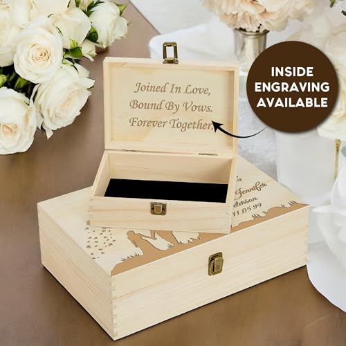 Personalized Wedding Memory Box for Keepsakes Custom Engraved Keepsake Box for Bridal Gifts Photos Jewelry Mementos - Storage Boxes for Couples, Newlyweds Anniversaries Engagement Bridal Shower - style: 10. Wedding Designs