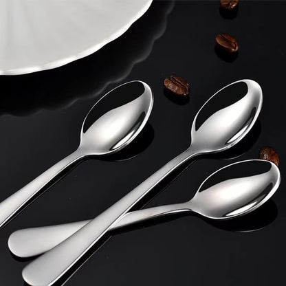 Demitasse Espresso Spoons, 5.5 Inches Stainless Steel Small Spoons - color: Silver, size: 5.5Inch