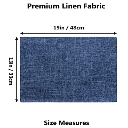 Home Brilliant Placemats Set of 4 Linen Blue Placemats Heat Resistant Dining Table Place Mats Kitchen Table Mats, Indigo - color: Indigo, size: Placemats 13" x 19", Set of 4