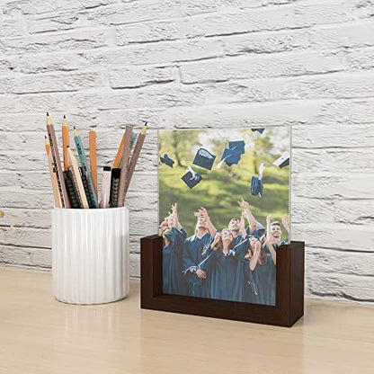 RLAVBL 5x7 Picture Frame Set of 2, Rustic Glass Photo Frames with Base for Tabletop Display - size: 5x7