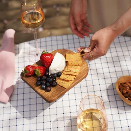 Twine Small Serving Board, Charcuterie Boards Accessories Appetizer Serving Tray, Small Cutting Board Acacia Wood Serving Tray Set of 1 - style: Small Acacia with Handle