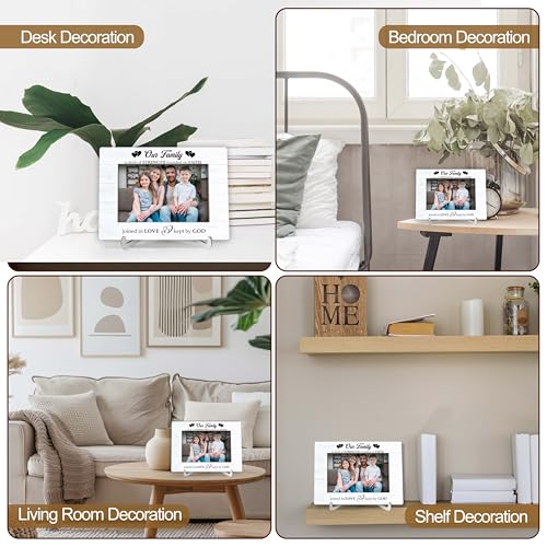 YSTEP Family Photo Frames - Wooden 4x6 Picture Frame for Desk Display - Our Family: A Circle of Strength - style: Style 1