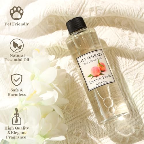 Reed Diffuser Refill, Gardenia Reed Diffuser Oil with Sticks Set, 6.8oz(200ml) Reed Diffuser Oil Refill Home Fragrance for Bedroom, Bathroom Home Decor - size: 6.8 Fl Oz (Pack of 1)