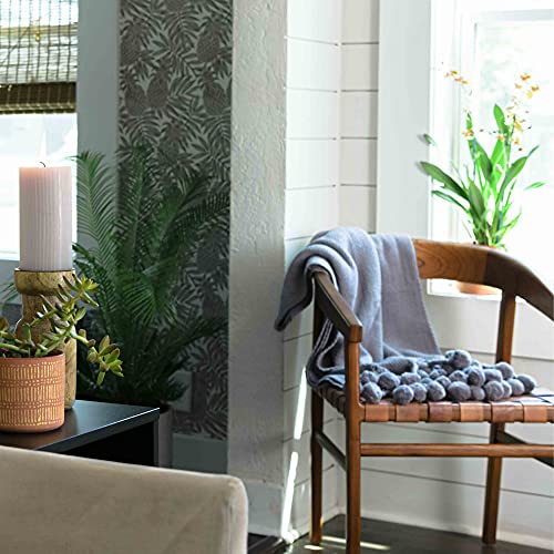 Main + Mesa Woven Cotton Pom Pom Throw - color: Graphite