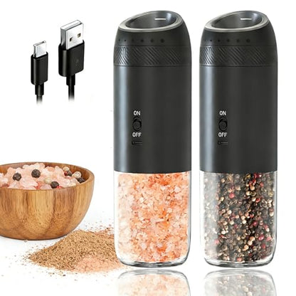 Gravity Electric Salt and Pepper Grinder Set Automatic Shakers Upgraded Pepper Mill