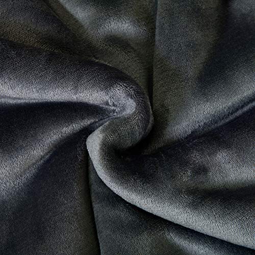 Sherpa Fleece Throw Blanket, Reversible Super Soft Luxurious Plush Blanket Throw Size, Dark Grey, 50"x60" | Reversible Super Soft Luxurious Plush Blanket Throw Size - color: Dark Grey, size: 50"×60"