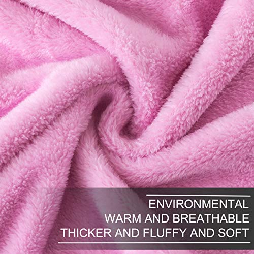 Fleece Twin Size Summer Blanket All Season 350GSM Lightweight Throw for The Bed Extra Soft Brush Fabric Winter Warm Sofa Blanket 66" x 90"(Pink Twin) - color: Pink, size: Twin (90-Inch-by-66-Inch)