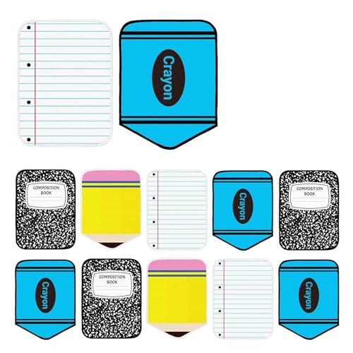 12Pcs Square Classroom Carpet Cushion,Black Exercise Book Back to School Floor Mat with Anti-Slip Particles Suitable for classrooms, Schools and kindergartens Home Family Learning and Discussion Room - color: Assorted Styles