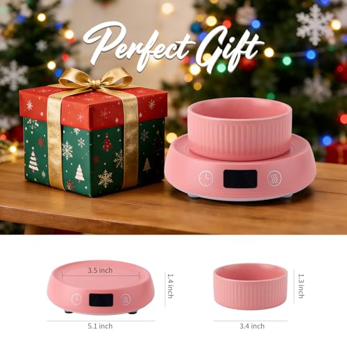 Candle Warmer,Wax Melt Warmer for Desk with Temperature Display | 1-9H Delay Start Timer,Wax Warmer for Scented Wax,Wax Melter,3 Temperature Settings,1-9H Auto Shut Off Timer - color: Pink