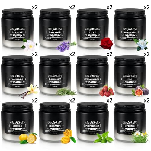 YOROXRG 24 Pack Scented Candles with Added Natural Essential Oils, 3.5oz, Suitable for Various Festivals, Parties, Yoga, and Home Scened - color: 24 Whtie&Black