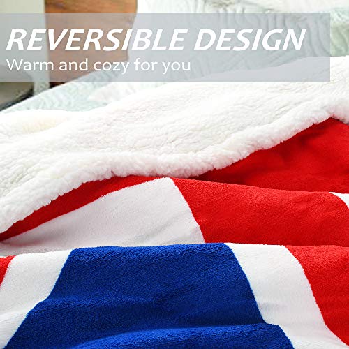 Catalonia Union Jack Blanket, British Flag Throw Blanket, England UK Gifts, Soft Cozy Fleece Blanket for Home, Sofa, Bed, British Gift for Men, Women, Kids, 50X60 inch - color: The Union Flag