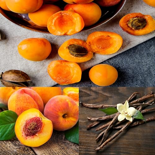 100% Soy, Highly Scented, Hand Poured Soy Candle (Apricot Peach Vanilla (Wooden Wick)) - style: Apricot Peach Vanilla (Wooden Wick)