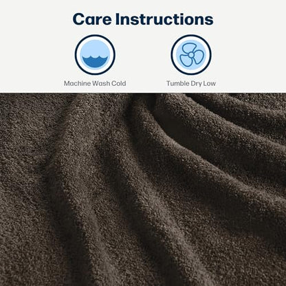 24-Piece Set of Towels, Lightweight 380 GSM Cotton Towels, Quick Drying, Absorbent Hand Towels, Fingertip Towels, Bath Towels, & Washcloths, Cocoa - color: Cocoa
