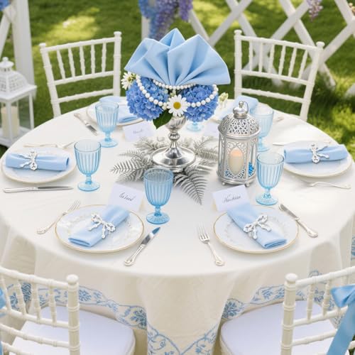 18 Pcs White Pearl Napkin Rings Adjustable Imitation Pearl String Elegant Napkin Holders for Weddings Dinner Parties and Everyday Use - color: White2