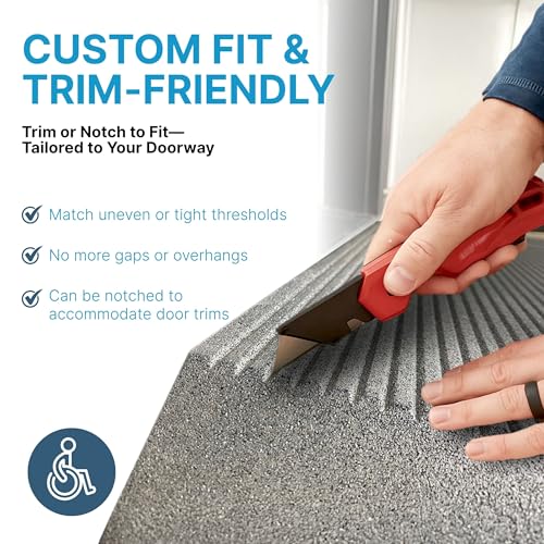 EZ-ACCESS Transitions Angled Entry MAT, Grey, 2-in - color: Grey, size: 2 Inches