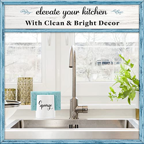 Home Acre Designs Sponge Holder for Kitchen Sink - Rustic Farmhouse Home & Kitchen Decor - White Ceramic - style: Farmhouse