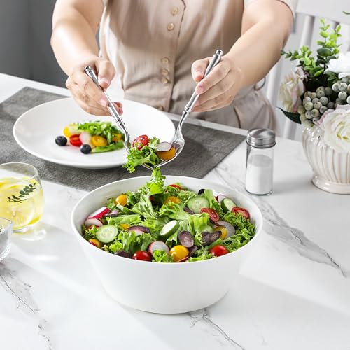 MALACASA 105 OZ Large Serving Bowls Ceramic Salad Soup Bowls Set of 2 | Deep Bowls for Kitchen, Family & Entertaining Salad, Soup, Pho, Fruit, Microwave & Dishwasher Safe, Series REGULAR - size: 105oz(2pcs)