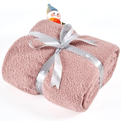 Ailemei Direct Knit Throw Blanket for Bed, Soft Thin Blankets for Sofa, Couch, Camping, Office Chair, Cozy Touch Lightweight Breathable Blanket All Season Use, Dusty Rose 50"×70" - color: Dusty Rose