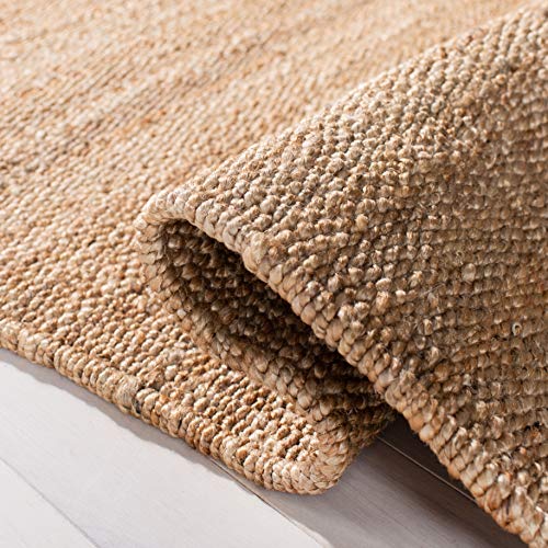 SAFAVIEH Natural Fiber Collection Accent Rug - 3' x 5', Natural, Handmade Boho Fringe Woven Jute, Ideal for High Traffic Areas in Entryway, Living Room, Bedroom (NF368A) - color: Natural, size: 3' x 5' (Rectangular)