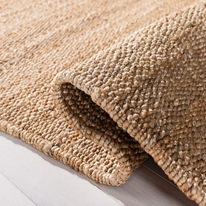 SAFAVIEH Natural Fiber Collection Accent Rug - 2'6" x 4', Natural, Handmade Boho Fringe Woven Jute, Ideal for High Traffic Areas in Entryway, Living Room, Bedroom (NF368A) - color: Natural, size: 2'6" x 4' (Rectangular)