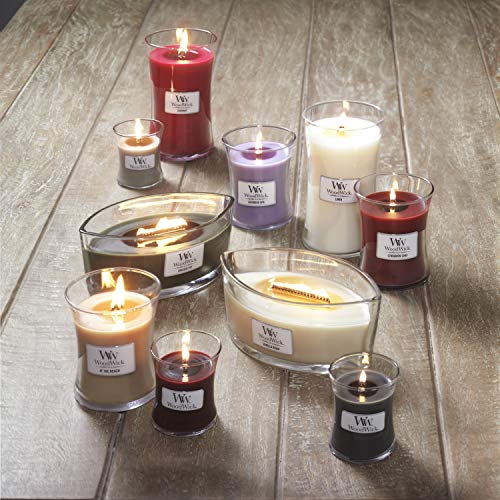 WoodWick Ellipse Scented Candle, Linen, 16oz | Up to 50 Hours Burn Time