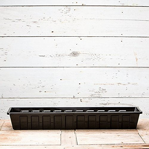 Root & Vessel Poly-Pro Plastic Flower Box Planter, Black, 36-Inch - color: Black, size: 36-Inch