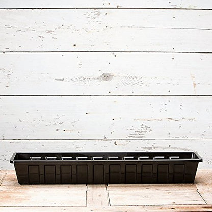 Root & Vessel Poly-Pro Plastic Flower Box Planter, Black, 36-Inch - color: Black, size: 36-Inch
