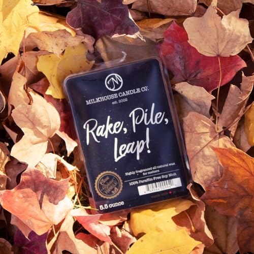 Milkhouse Rake, Pile, Leap! Soy Wax Melts for Wax Warmer, 5.5 oz | Clean-Burning, Premium Fragrance Oil, Made in the USA - color: Rake, Pile, Leap!