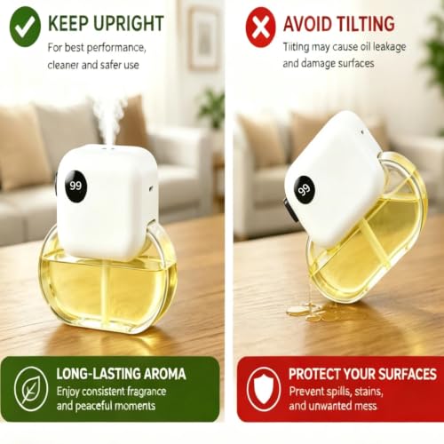 Aroma Diffuser with 170ML Essential Oil Set for Home,Rose Amber | Aromatherapy Diffuser with 6 Adjustable Mist Modes, 90 Days Long-Lasting Runtime, Ultra Quiet 35dB Operation, 7-Color Light - color: Yellow