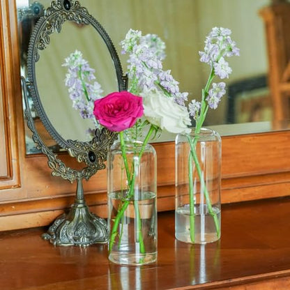 12pcs Glass Bud Vases - 6.7 Inch Tall Clear Flower Vases for Centerpieces, Glass Vase Modern Bud Vase for Wedding Party Dining Table Centerpieces, Living Room Decorative, Home Decor - size: 12 Pcs 6.7 Inch