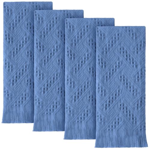 HunnmingRe 15 Pack Boho Hand Towel for Kitchen,Blue | 14x30 Inch, 100% Turkish Cotton, Summer Boho Decorative ,Towel Waffle ,Farmhouse Decor ,Absorbent Soft ,Guest Gift - color: Blue