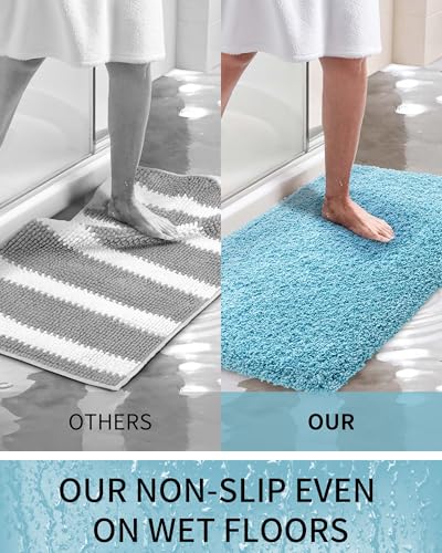 Toilet Rugs U-Shaped Mat 24x22, Contour Bathroom Mat - Ultra Soft & Absorbent Microfiber, Quick-Dry, Machine Washable with High Density Foam Latex Non Slip Backing, Teal - color: Teal, size: 24" X 22"(Toilet Rug)
