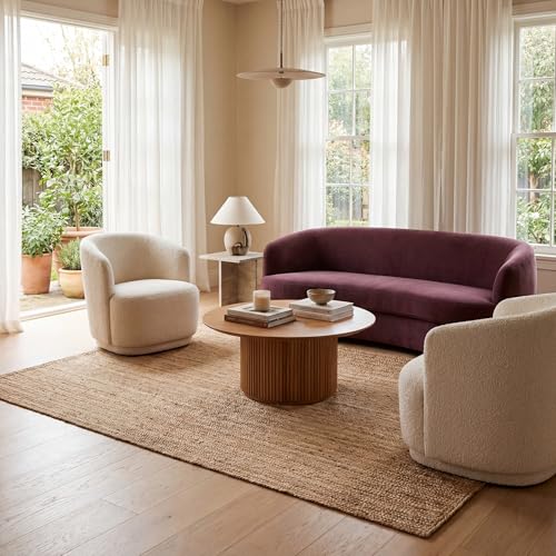 nuLOOM Rigo Natural Solid Flatweave Area Rug, 5' x 8' - color: Natural, size: 5' x 8' (Rectangular)