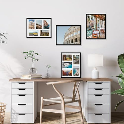 Fixwal 11x14 Collage Picture Frame, Holds Five 4x6 Photos, PVC | Shatter Resistant Plastic Cover, Wall Decor - size: 11x14（5-4x6）