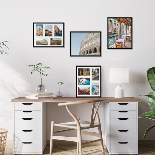 Fixwal 11x14 Collage Picture Frame, Holds Five 4x6 Photos, PVC | Shatter Resistant Plastic Cover, Wall Decor - size: 11x14（5-4x6）