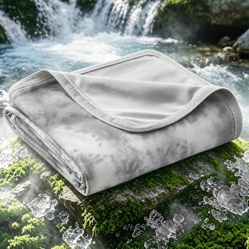 EMME Cooling Blanket King Size (108"x90") for Hot Sleepers, Arc-Chill Q-Max 0.45 Cool Fiber, Lightweight Summer Blanket for Night Sweats Relief, Ultra Breathable for Travel Outdoor, Grey - color: 05- Tie Dye Grey, size: King/Cal King