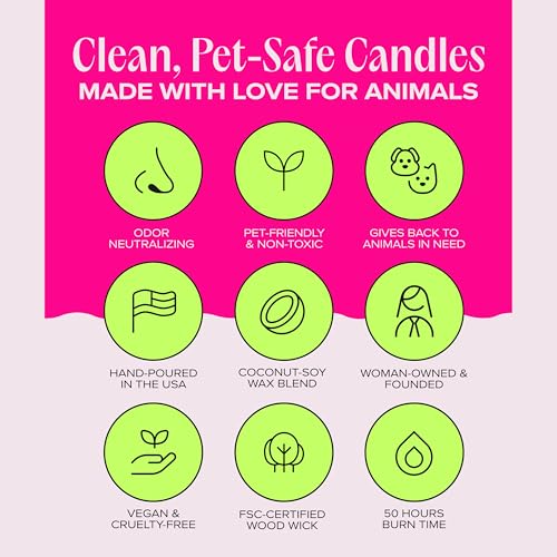 Companion Candles I Love You, I Love You! Pet-Friendly Scented Candle – Sandalwood & Amber Fragrance - Coconut Soy Wax Candle with Wooden Wick, Approx. 50-Hour Burn Time, Made in USA, 11.8 oz - color: I Love You, I Love You