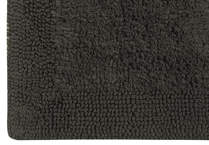 Home Weavers Luxury Collection 100% Cotton Reversible Bathroom Rugs Set, Washable Rug, Soft Cotton Extra Soft and Absorbent Bath Rug, Kitchen Mat, 2 Piece Set(S+M), Gray - color: Grey, size: 2 Piece Set(S+M)