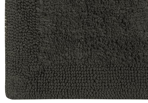 Home Weavers Luxury Collection 100% Cotton Reversible Bathroom Rugs Set, Washable Rug, Soft Cotton Extra Soft and Absorbent Bath Rug, Kitchen Mat, 2 Piece Set(S+L), Gray - color: Grey, size: 2 Piece Set(S+L)