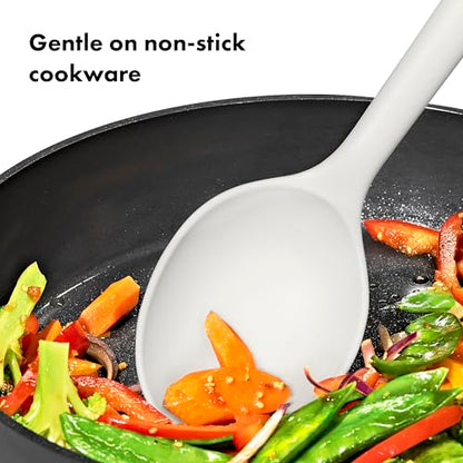 OXO Good Grips 4‑Piece Nylon Utensil Set, Oat, Cooking Utensil Set Designed to Protect Non-Stick Cookware - color: Oat