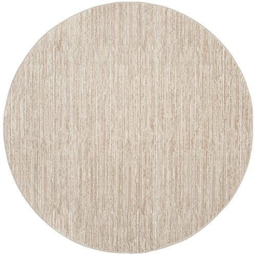 SAFAVIEH Vision Collection Area Rug - 6'7" Round, Cream, Modern Ombre Design, Non-Shedding & Easy to Clean, Ideal for Living Room, Bedroom, Dining Space (VSN606F) - color: Creme, size: 6'7" (Round)