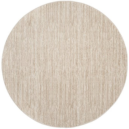 SAFAVIEH Vision Collection Area Rug - 6'7" Round, Cream, Modern Ombre Design, Non-Shedding & Easy to Clean, Ideal for Living Room, Bedroom, Dining Space (VSN606F) - color: Creme, size: 6'7" (Round)