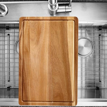 GAOMON 18 x 12 In Acacia Cutting Board for Kitchen, Extra Large Charcuterie Cheese Platter Serving Tray, Food Prep and Serving Boards, Chopping Boards for Meal Vegetables and Cheese - size: 18"L x 12"W