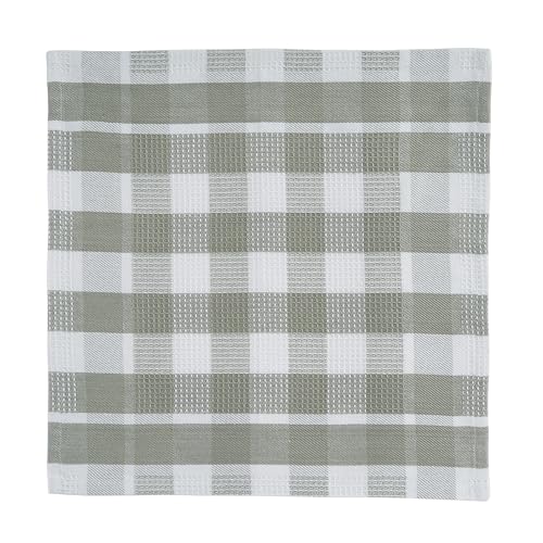 LANE LINEN 100% Cotton Kitchen Dish Cloths, Ultra Soft Absorbent Quick Drying Dish Towels, Multiweave Wash Cloths Dish Towel Sets, 12x12 Inches, 12 Pack - Grey - color: 03: Grey, size: 12"x12" - 12 Pack