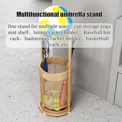 Commercial Metal Umbrella Stand Holder Indoor Large-Capacity Umbrella Stand Racks with Removable Drip Tray Entrance Umbrellas Organizer Freestanding Umbrella Basket for Home Office Entryway.(Gold) - color: Gold