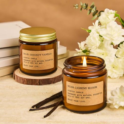 Candles for Home Scented, 6Pack 3.5 Oz Soy Wax Candles Gifts Sets with Sage Breeze & Lavender for Brithday Valentine's Day Gifts Women Mother - color: 6 Pack Spring & Summer Candles