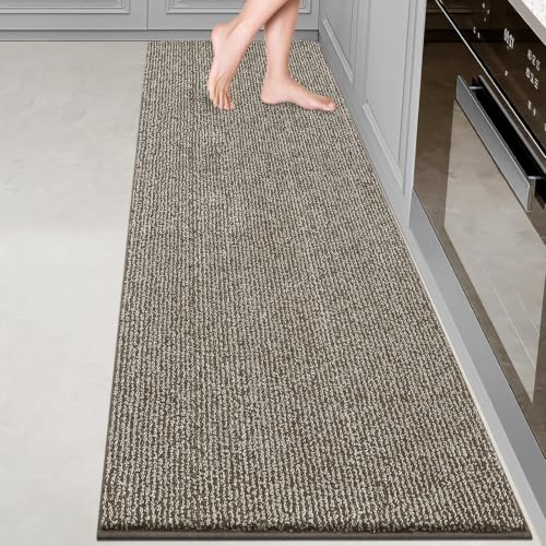 Kitchen Runner Rug 24" x 82", for Floor, Hallway, (Roll Packing) | Non Slip, Machine Washable, Absorbent, Quick Drying, for Entryway, Bedroom, Bathroom, Door - color: Beige, size: 24" X 82" (runner)