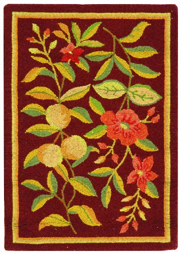 SAFAVIEH Chelsea Collection Accent Rug - 1'8" x 2'6", Burgundy, Hand-Hooked French Country Wool, Ideal for High Traffic Areas in Entryway, Living Room, Bedroom (HK210C) - color: Burgundy, size: 1'8" x 2'6" (Rectangular)