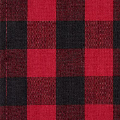 DII Buffalo Check Collection, Classic Farmhouse Cloth Napkin Set, 20x20, Red & Black, 6 Piece - color: Red & Black, size: 20" x 20" (Set of 6)