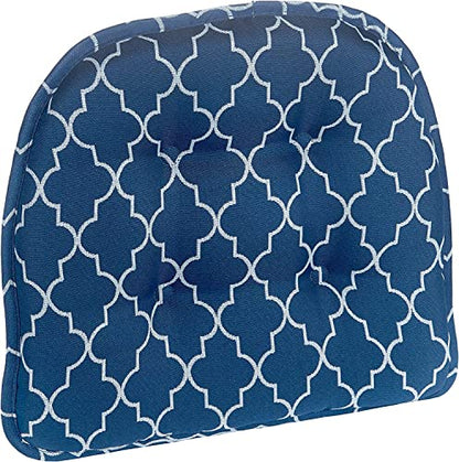 Klear Vu Omega Non-Slip Chair Cushions, Assembled in USA, U-Shaped Skid-Proof Seat Pads for Dining Room, Kitchen, Office, 15"x16" 8 Pack Geo Blue 8 Count - color: Geo Blue, size: 8 Pack